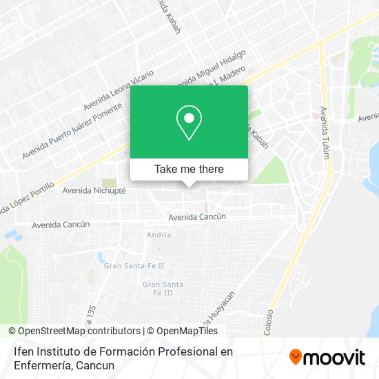 Mapa de Ifen Instituto de Formación Profesional en Enfermería