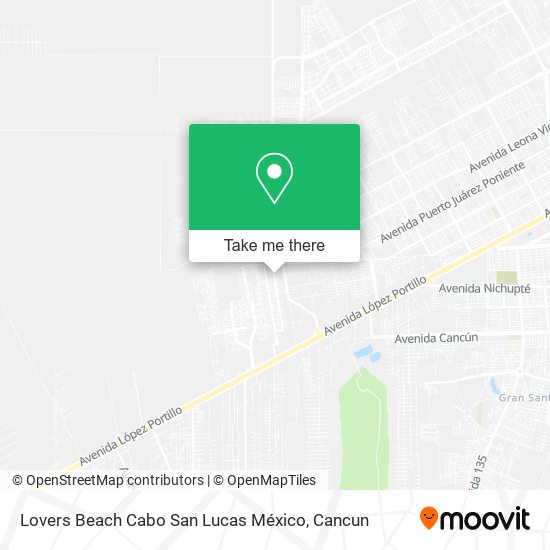 Lovers Beach Cabo San Lucas México map