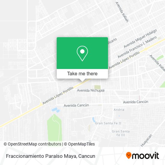 Fraccionamiento Paraíso Maya map
