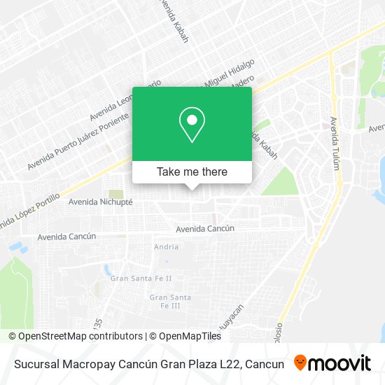 Sucursal Macropay Cancún Gran Plaza L22 map