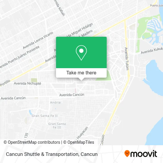 Cancun Shuttle & Transportation map