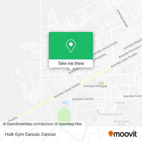 Hulk Gym Cancún map