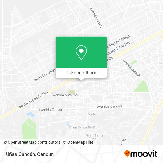 Mapa de Uñas Cancún