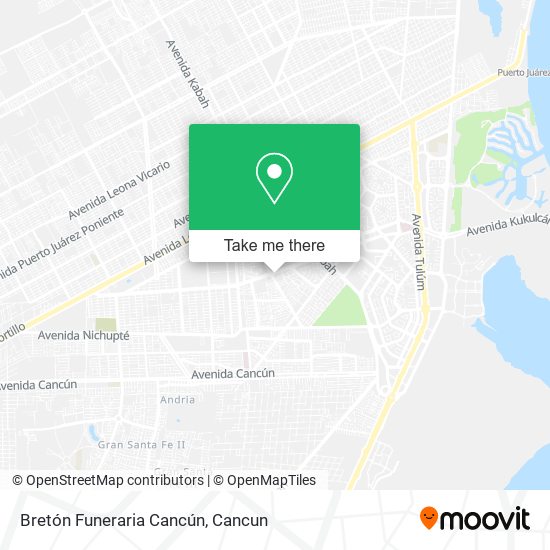 Mapa de Bretón Funeraria Cancún