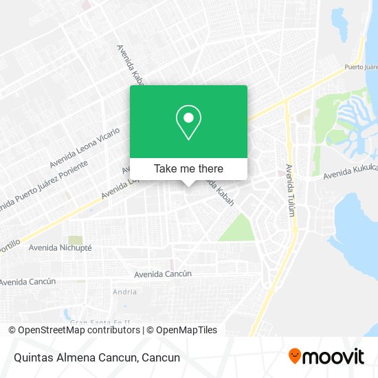 Quintas Almena Cancun map