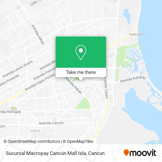 Mapa de Sucursal Macropay Cancún Mall Isla