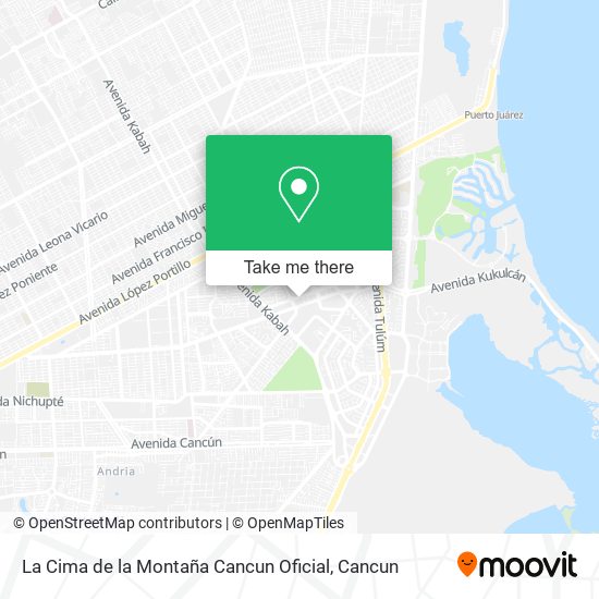 Mapa de La Cima de la Montaña Cancun Oficial