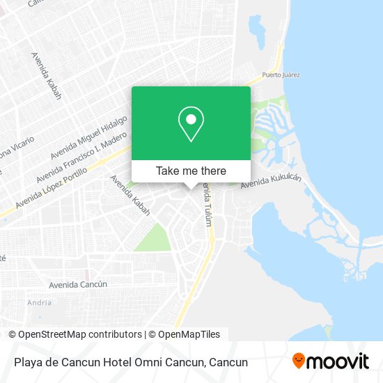 Playa de Cancun Hotel Omni Cancun map