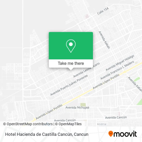 Mapa de Hotel Hacienda de Castilla Cancún