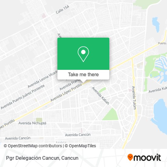 Mapa de Pgr Delegación Cancun