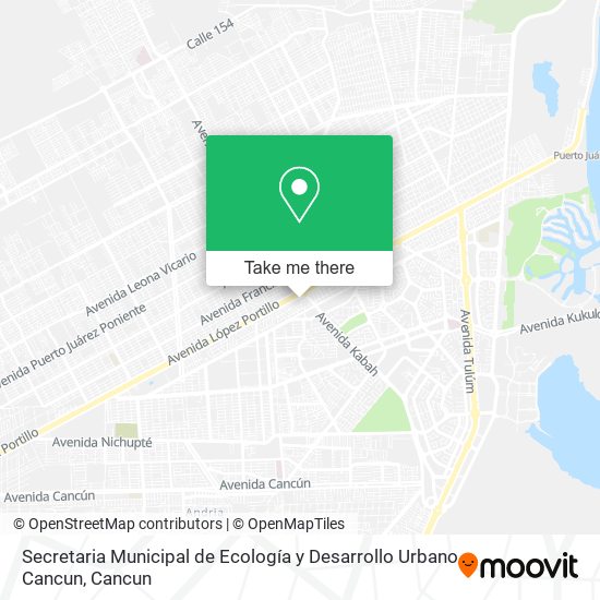 Mapa de Secretaria Municipal de Ecología y Desarrollo Urbano Cancun