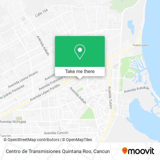 Mapa de Centro de Transmisiones Quintana Roo