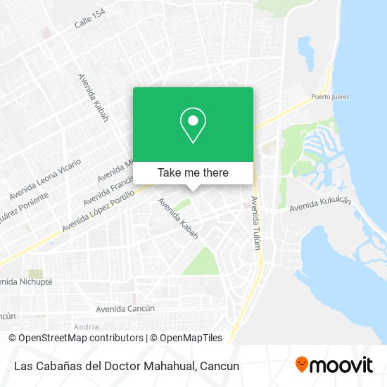 Las Cabañas del Doctor Mahahual map