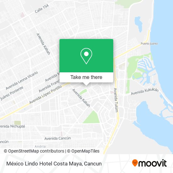 México Lindo Hotel Costa Maya map