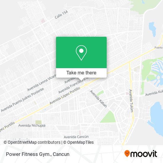 Mapa de Power Fitness Gym.