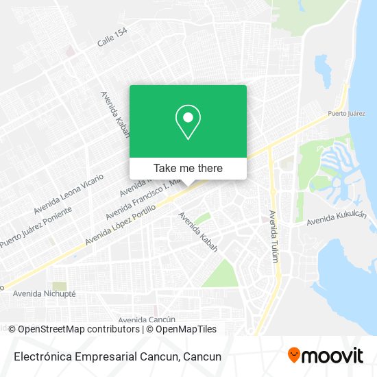 Electrónica Empresarial Cancun map