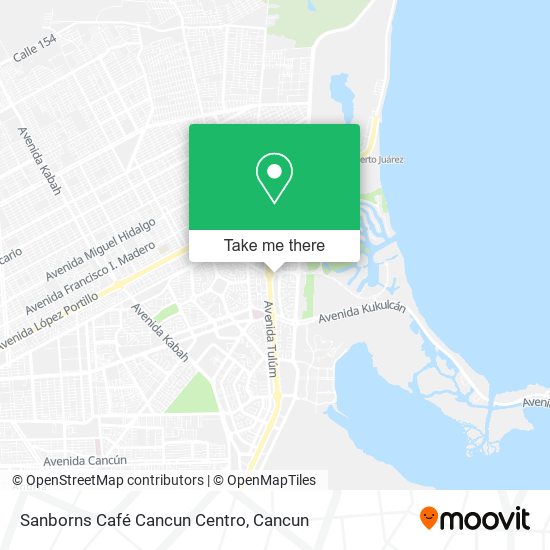 Sanborns Café Cancun Centro map