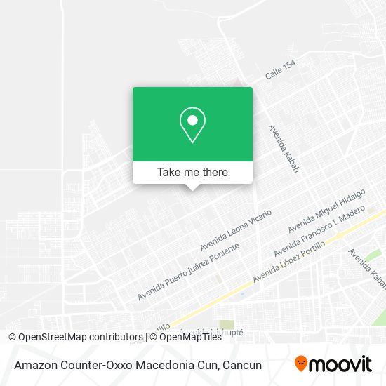 Mapa de Amazon Counter-Oxxo Macedonia Cun