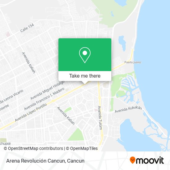 Arena Revolución Cancun map