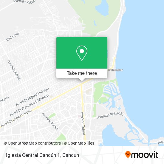 Mapa de Iglesia Central Cancún 1