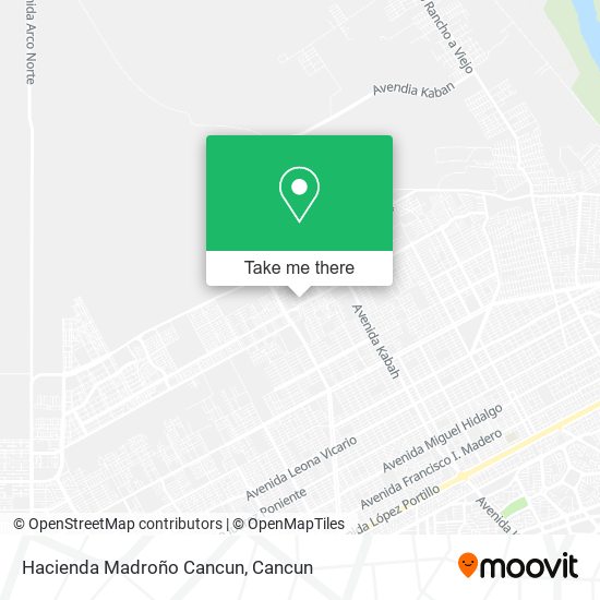 Hacienda Madroño Cancun map