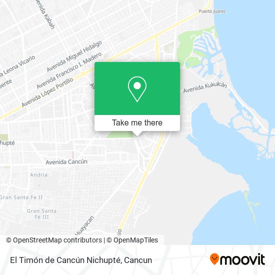 Mapa de El Timón de Cancún Nichupté