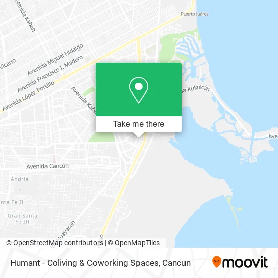 Mapa de Humant - Coliving & Coworking Spaces