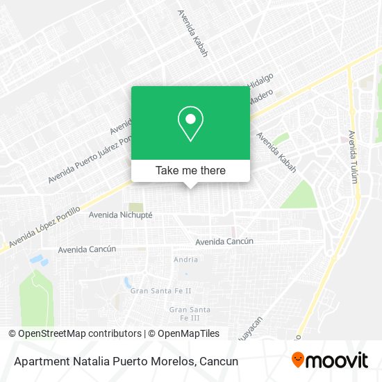 Mapa de Apartment Natalia Puerto Morelos