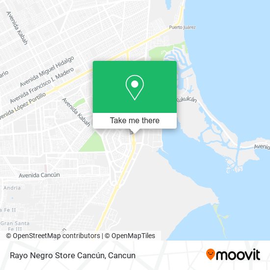 Mapa de Rayo Negro Store Cancún