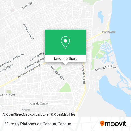 Muros y Plafones de Cancun map