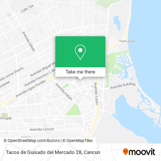 Mapa de Tacos de Guisado del Mercado 28