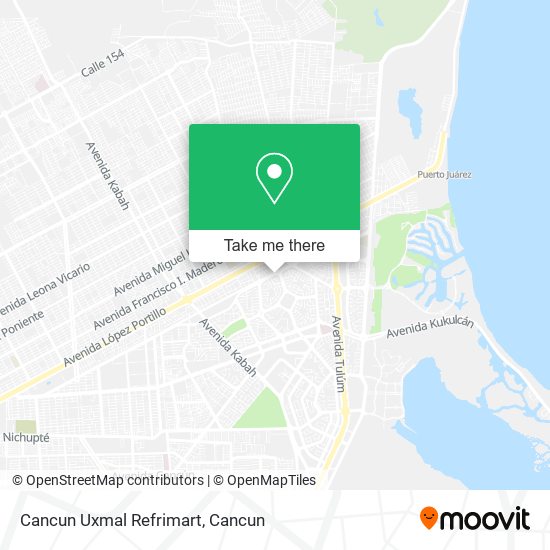 Mapa de Cancun Uxmal Refrimart