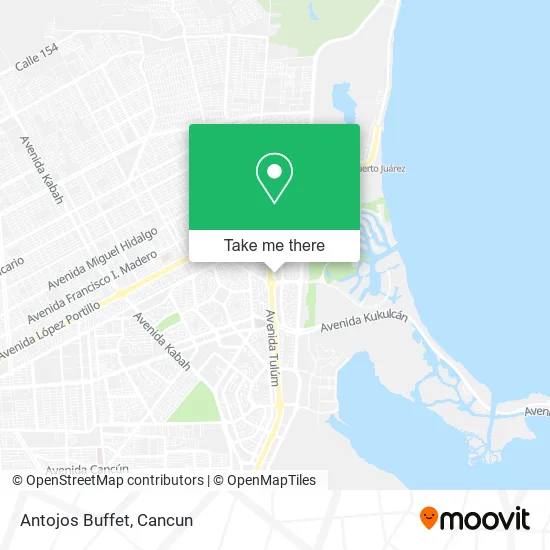 Antojos Buffet map