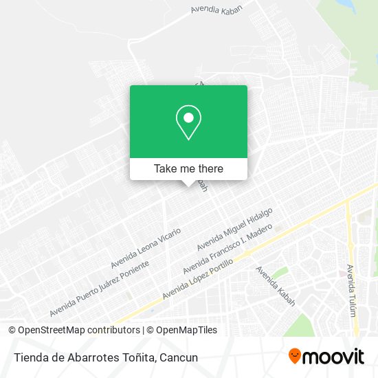 Mapa de Tienda de Abarrotes Toñita