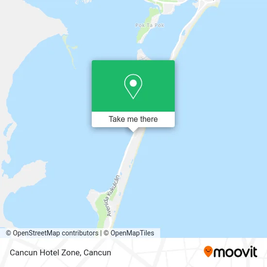 Cancun Hotel Zone map