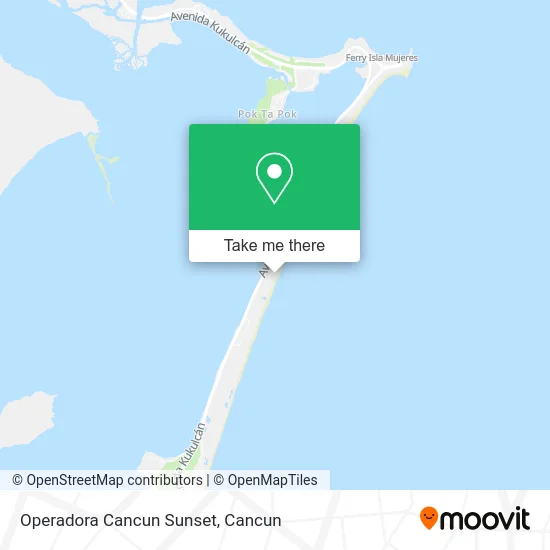 Operadora Cancun Sunset map