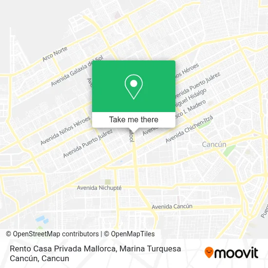 Rento Casa Privada Mallorca, Marina Turquesa Cancún map