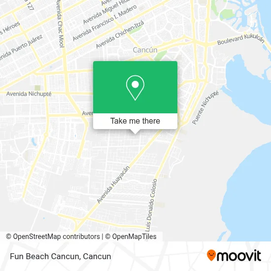 Fun Beach Cancun map