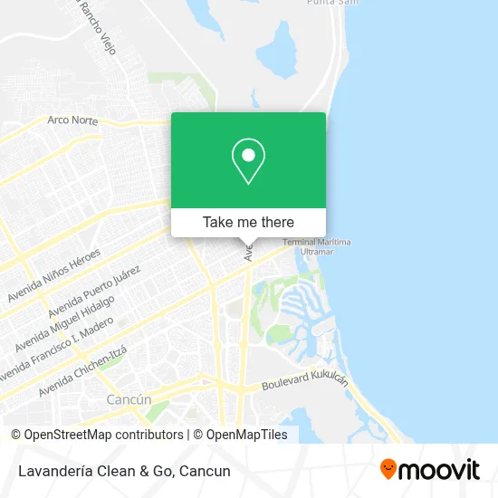 Lavandería Clean & Go map
