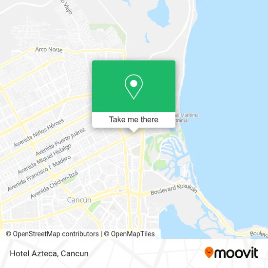 Hotel Azteca map