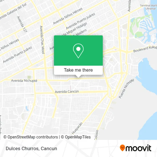 Dulces Churros map