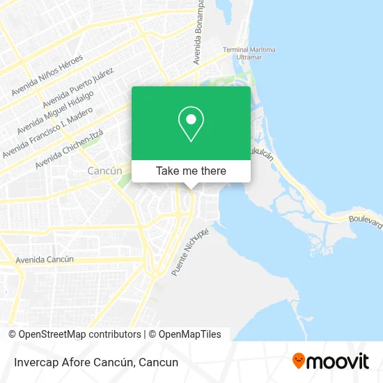 Invercap Afore Cancún map