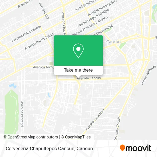 Cervecería Chapultepec Cancún map