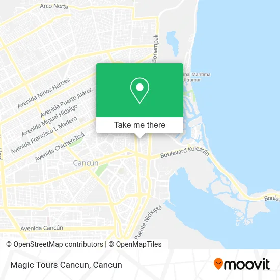 Magic Tours Cancun map