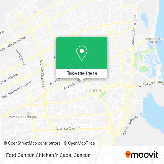 Ford Cancun Chichen Y Caba map