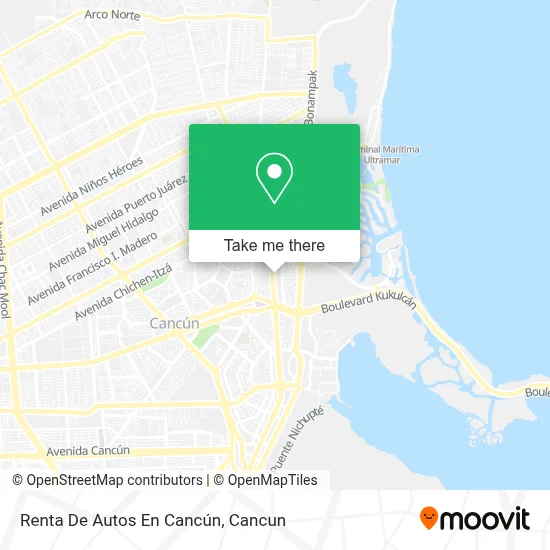 Renta De Autos En Cancún map