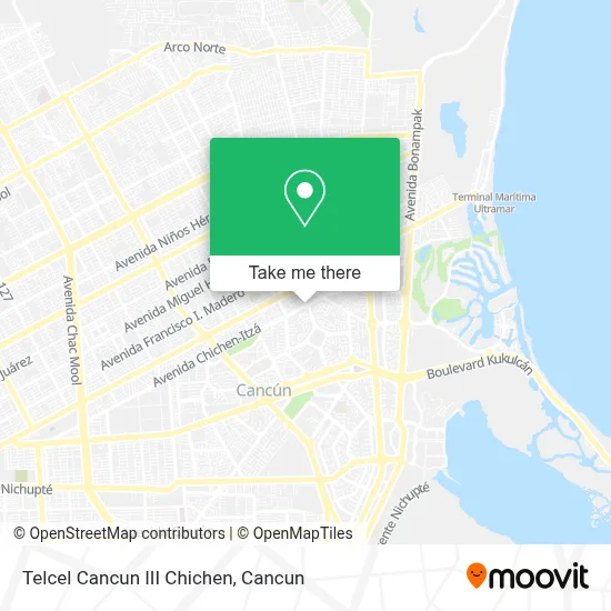 Telcel Cancun III Chichen map