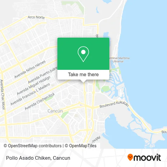 Pollo Asado Chiken map