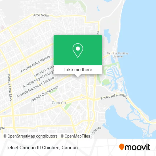 Telcel Cancún III Chichen map