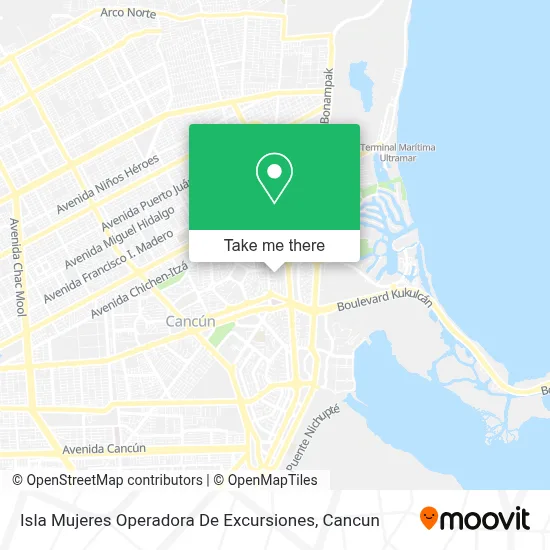 Isla Mujeres Operadora De Excursiones map